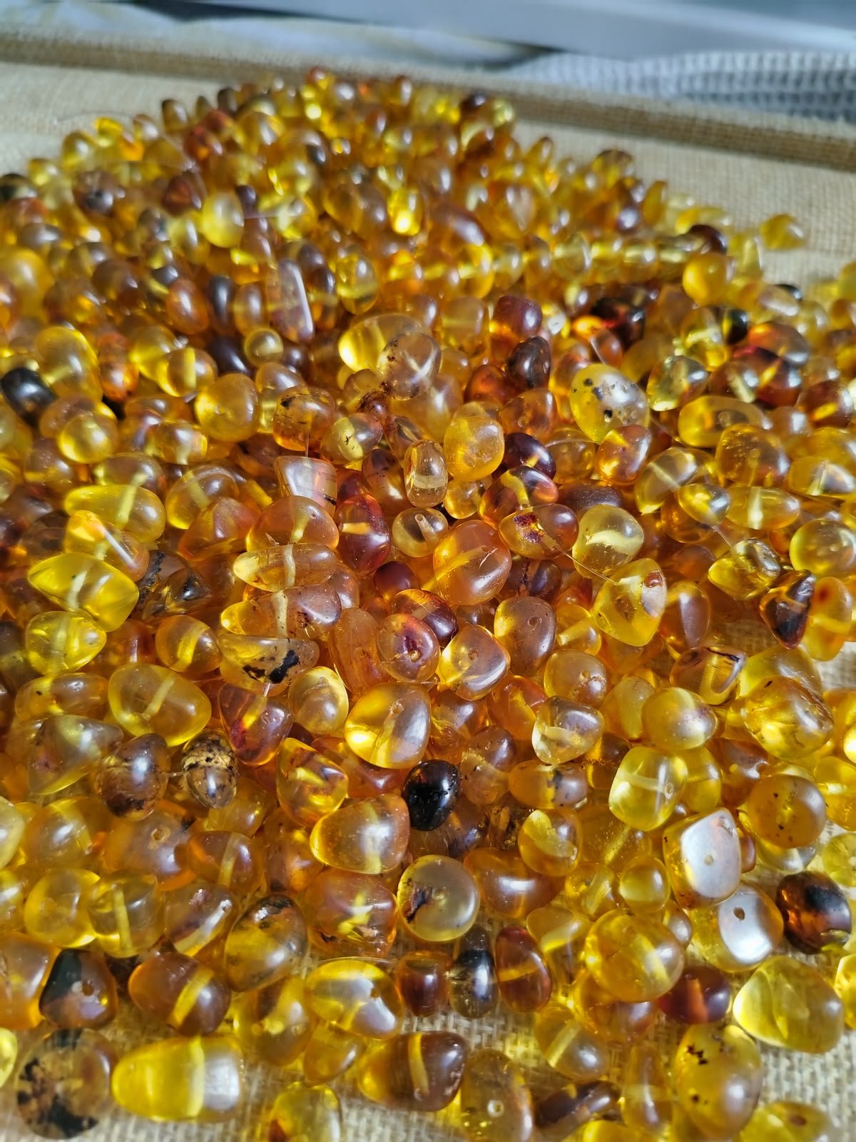 100% Natural Dominican Amber Drilled Chips