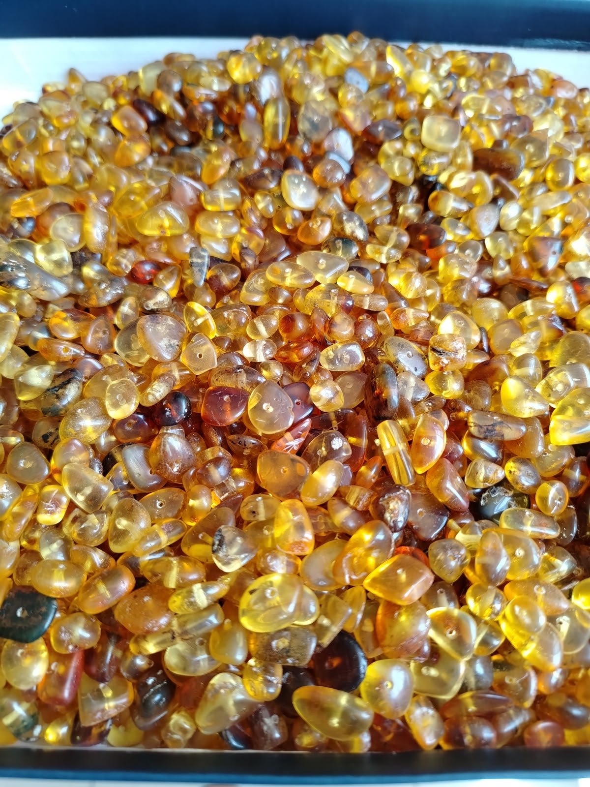 100% Natural Dominican Amber Drilled Chips