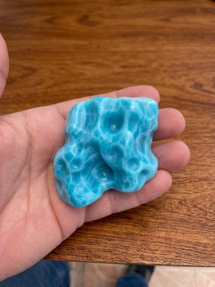 100% Natural Dominican Larimar Polished Stones